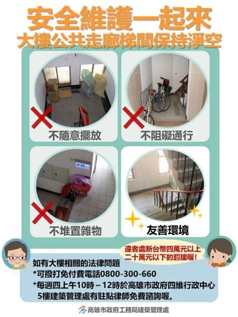 大樓家門口可以放鞋櫃嗎|大樓走廊不能擺放鞋櫃 公共安全一起維護 工務局協助您 